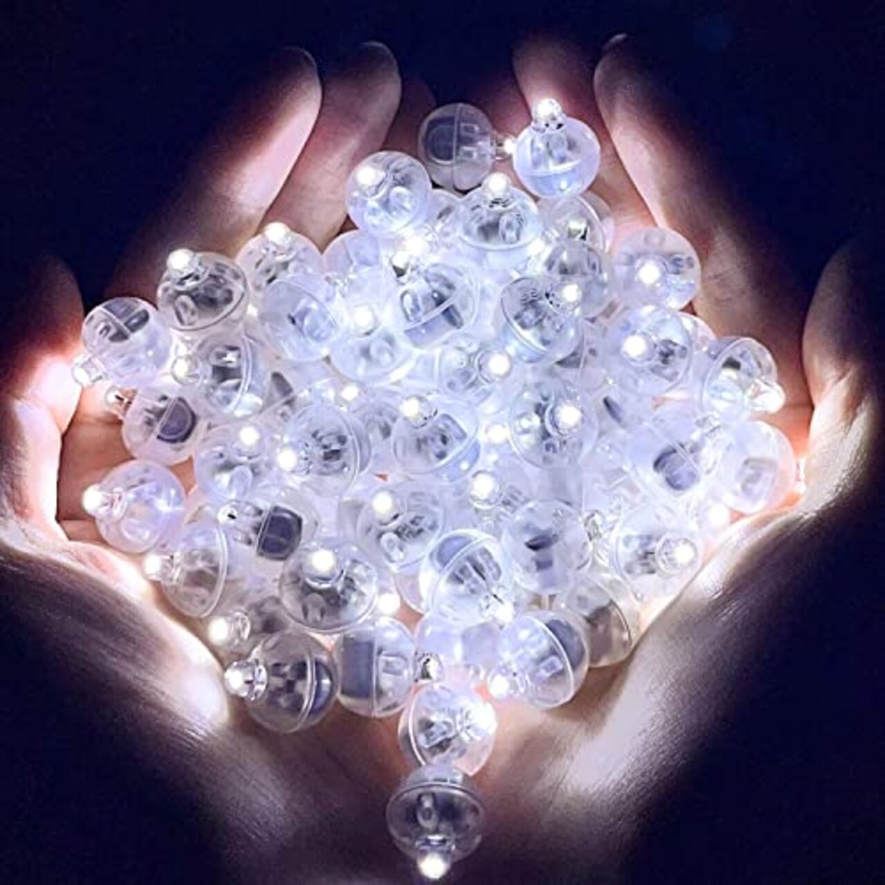 100 Pieces LED Balloon Lights, LED Mini Round Ball Balloon Light Waterproof LED Mini Party Light Miniature Light Bulbs for Lantern Balloons Lights Birthdays Party Wedding Decoration-Cool White